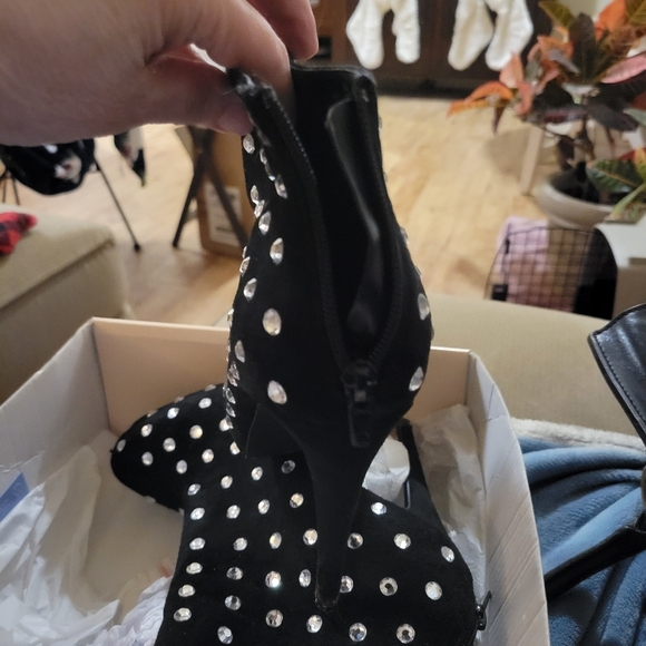 Worn ONCE!!! Beautiful Studded Ankle Boots. - Picture 2 of 7
